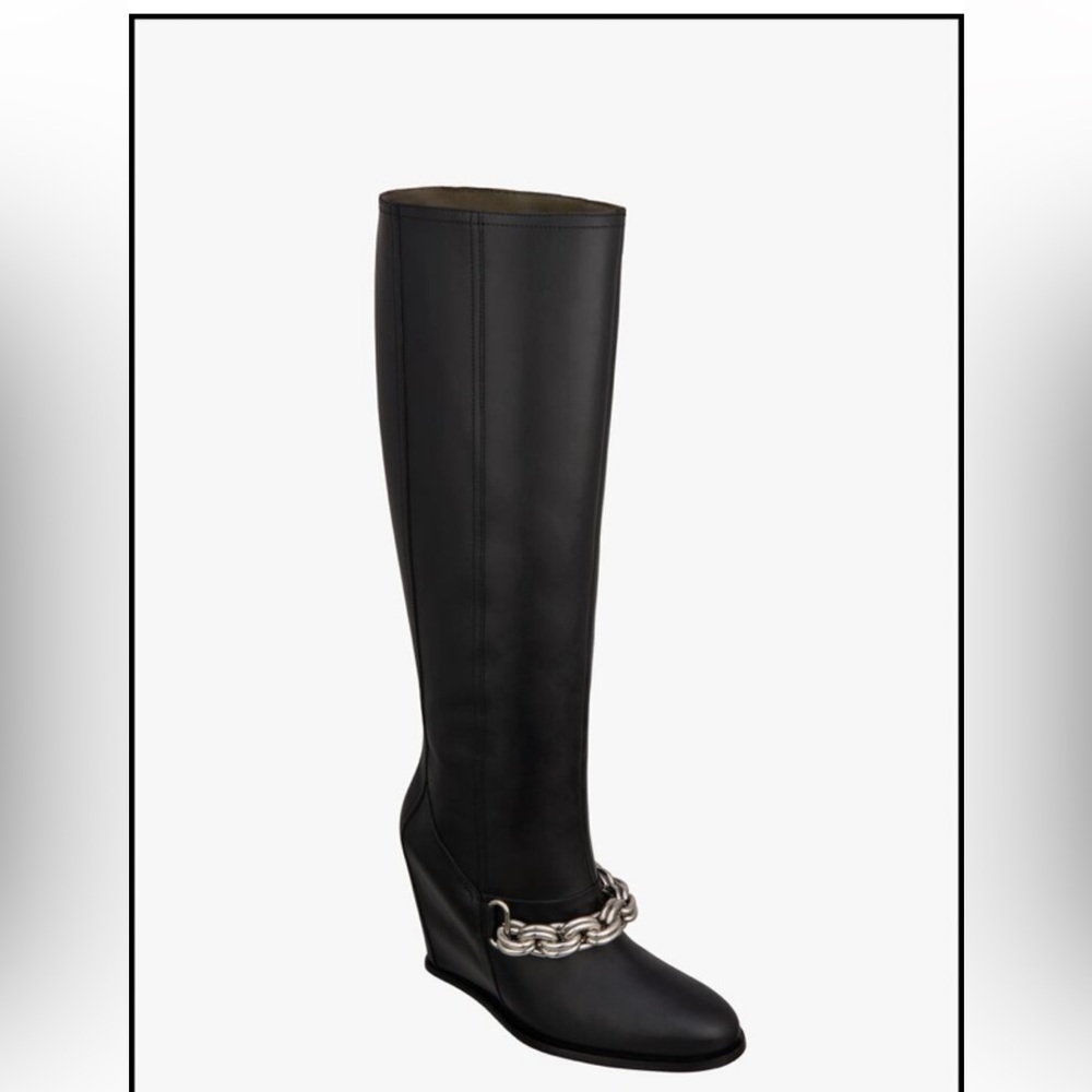 ZARA BT PL CN CDN SRPLS LIMITED EDITION LEATHER WEDGE BOOTS